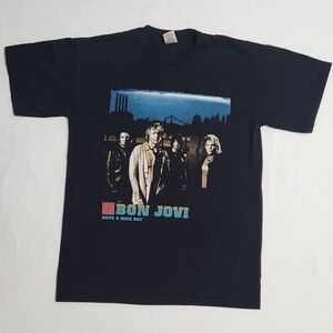 Bon Jovi T-shirt  Black Unisex Size Small